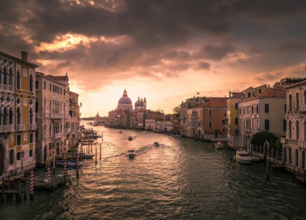 Foto von Venedig bei Sonnenuntergang