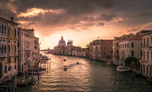 Foto von Venedig bei Sonnenuntergang