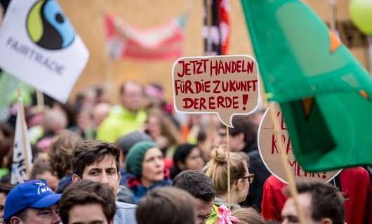 Fridays For Future Demonstrant*innen mit Schildern