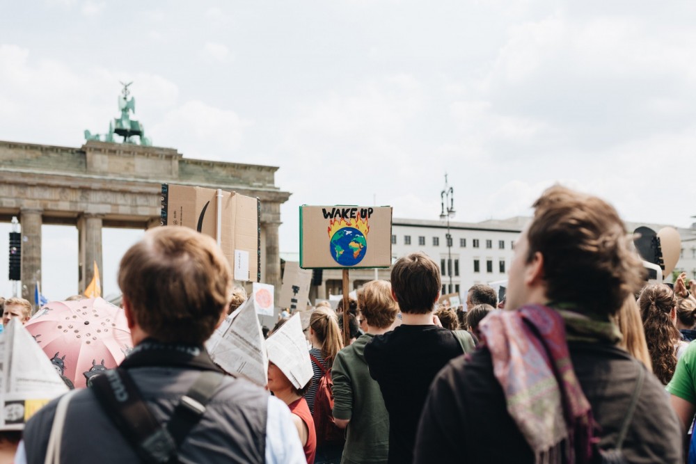 Demonstration für den Klimaschutz.